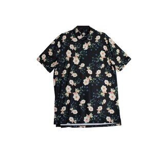 Sosik Hawaiian Floral Stretch Golf Polo Shirt Mens Large